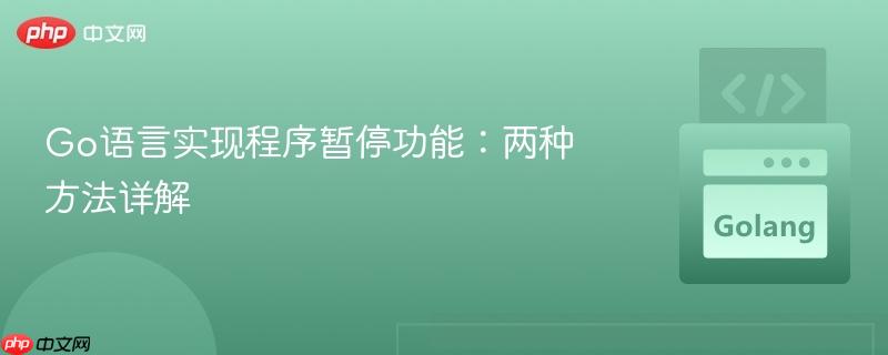 Go语言实现程序暂停功能：两种方法详解