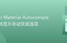 Angular Material Autocomplete:始终显示自动完成选项