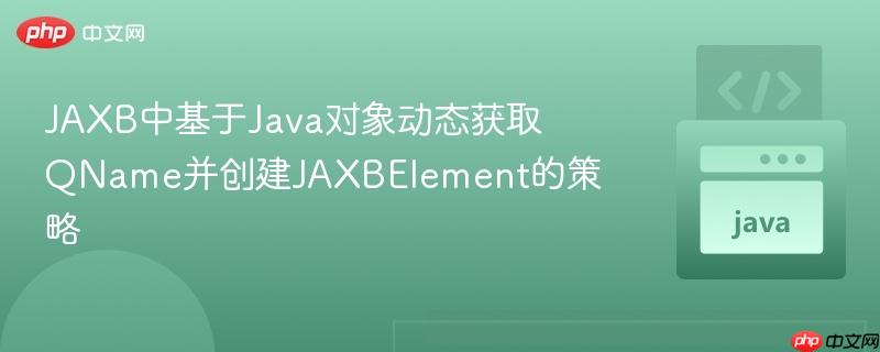 JAXB中基于Java对象动态获取QName并创建JAXBElement的策略