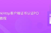 Java/OkHttp客户端证书认证POST请求教程