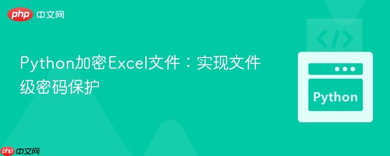 Python加密Excel文件:实现文件级密码保护