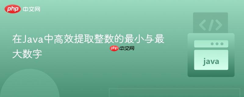 在Java中高效提取整数的最小与最大数字

