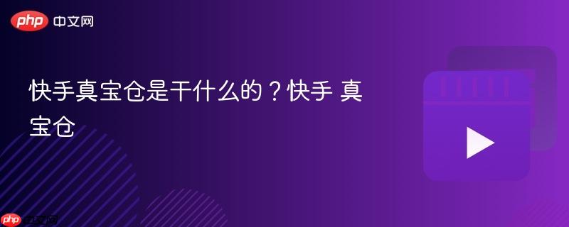 快手真宝仓是干什么的?快手 真宝仓