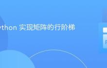 使用 Python 实现矩阵的行阶梯形变换