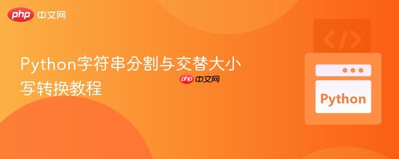 Python字符串分割与交替大小写转换教程