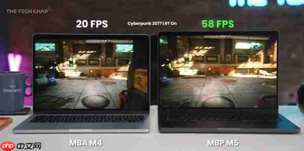 苹果M5游戏性能飞跃!《赛博朋克2077》帧率比M4高290%
