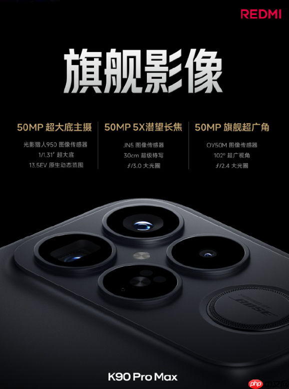 REDMI首次!REDMI K90 Pro Max搭载5倍光学变焦潜望镜