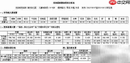 幼儿园膳食分析步骤