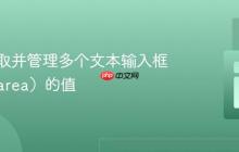 如何获取并管理多个文本输入框(Textarea)的值