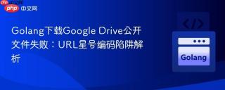 Golang下载Google Drive公开文件失败：URL星号编码陷阱解析