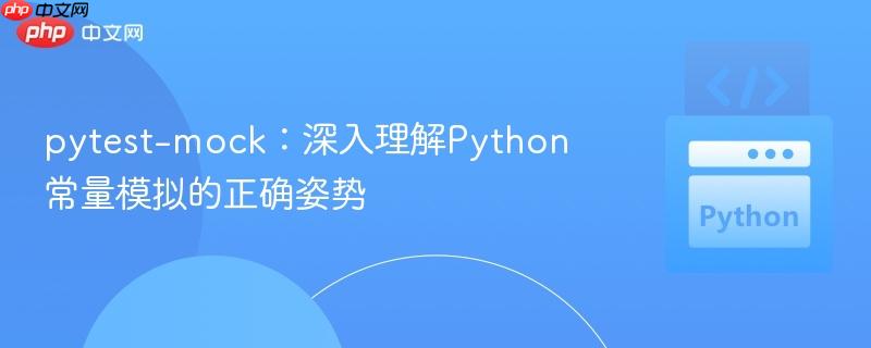 pytest-mock：深入理解Python常量模拟的正确姿势
