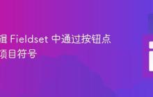 在可编辑 Fieldset 中通过按钮点击添加项目符号
