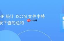 使用 PHP 统计 JSON 文件中特定子目录下值的总和