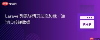 Laravel列表详情页动态加载：通过ID传递数据