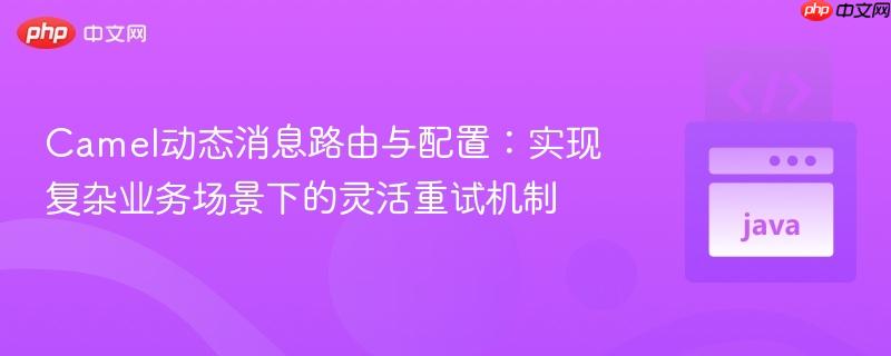 camel动态消息路由与配置：实现复杂业务场景下的灵活重试机制