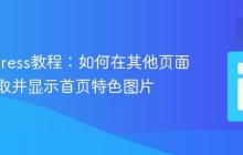 WordPress教程:如何在其他页面动态获取并显示首页特色图片
