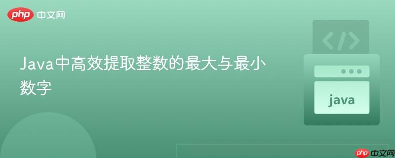 Java中高效提取整数的最大与最小数字
