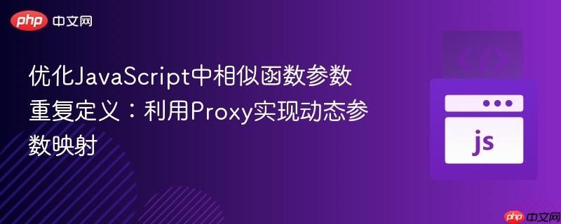 优化JavaScript中相似函数参数重复定义：利用Proxy实现动态参数映射
