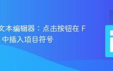 实现富文本编辑器：点击按钮在 Fieldset 中插入项目符号