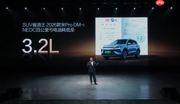 油耗创全球SUV新低!2026款比亚迪宋Pro/宋L DM-i家族上市:9.98万起