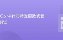 如何在 Go 中针对特定函数或套件进行测试