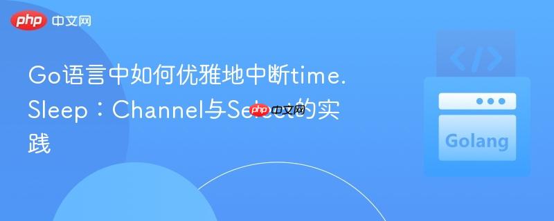 Go语言中如何优雅地中断time.Sleep:Channel与Select的实践 Go语言中如何优雅地中断time.Sleep:Channel与Select的实践