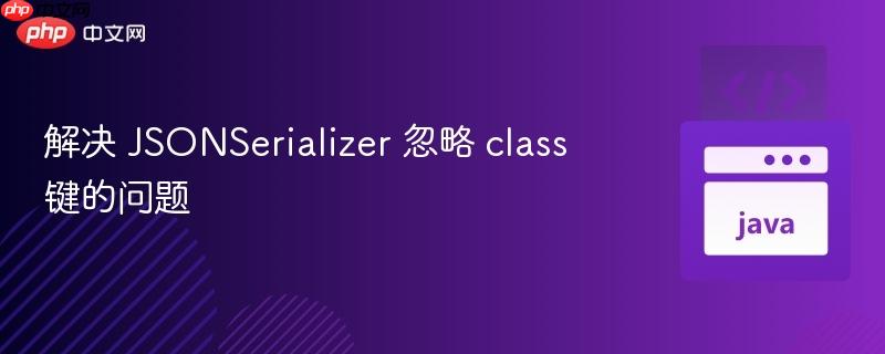 解决 JSONSerializer 忽略 class 键的问题