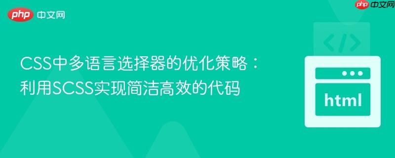 CSS中多语言选择器的优化策略:利用SCSS实现简洁高效的代码