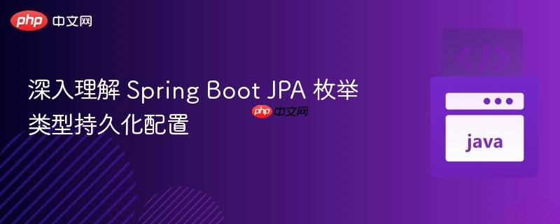 深入理解 Spring Boot JPA 枚举类型持久化配置