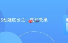 使用CSS创建四分之一圆环效果