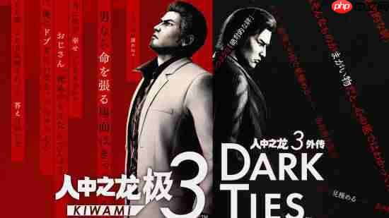 《如龙:极3/如龙3外传Dark Ties》首支中配版剧情宣传片公开