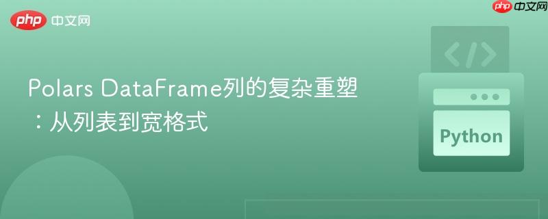 Polars DataFrame列的复杂重塑：从列表到宽格式
