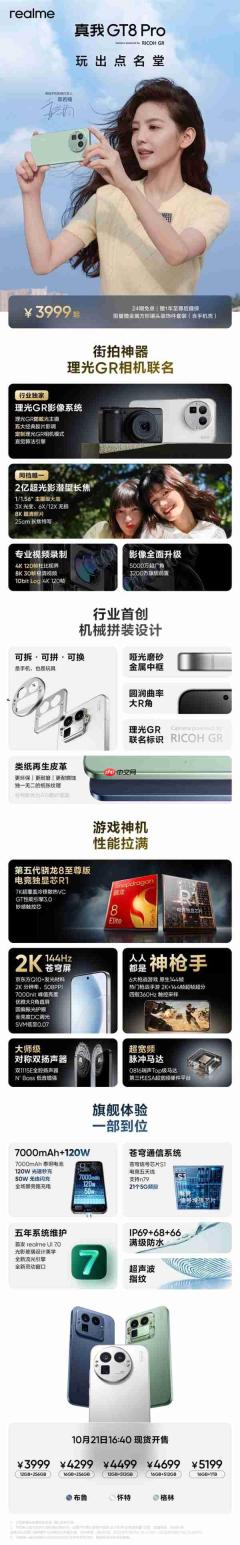真我GT8系列首销三天打破历代一周销售额记录:16+512GB占比超50%