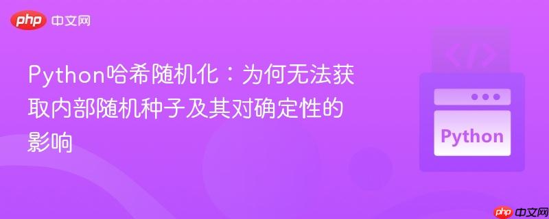 Python哈希随机化：为何无法获取内部随机种子及其对确定性的影响
