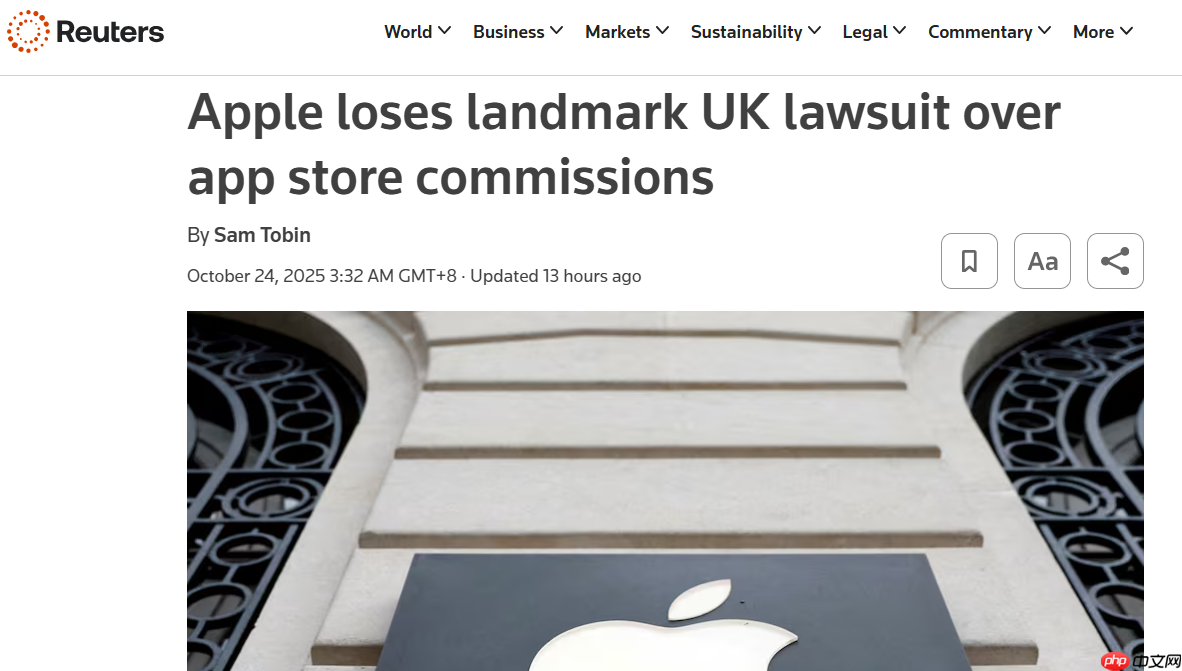 苹果因英国应用商店垄断案败诉,罚款或达 20 亿美元