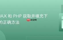 使用 AJAX 和 PHP 获取并填充下拉菜单的正确方法