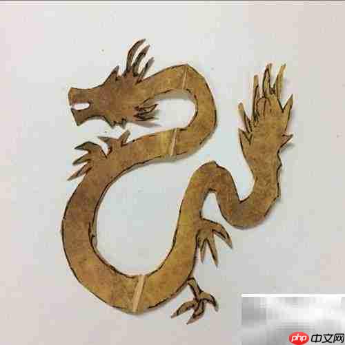 树叶贴画:巧手绘中国龙