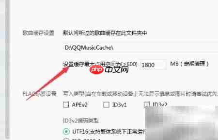 QQ音乐缓存空间设置方法