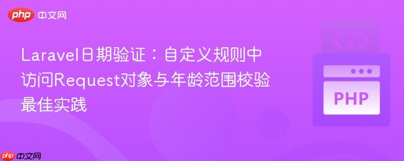 Laravel日期验证:自定义规则中访问Request对象与年龄范围校验最佳实践