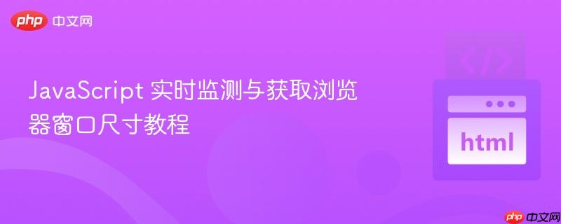 JavaScript 实时监测与获取浏览器窗口尺寸教程