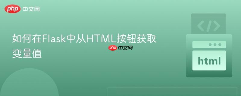 如何在Flask中从HTML按钮获取变量值