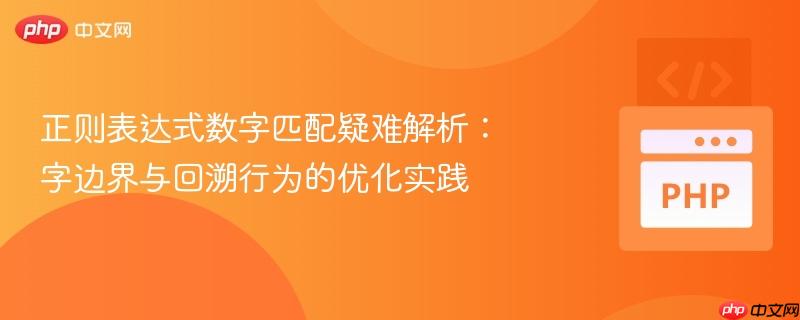 正则表达式数字匹配疑难解析:字边界与回溯行为的优化实践