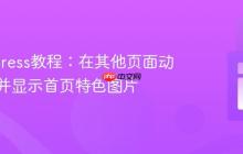 WordPress教程:在其他页面动态获取并显示首页特色图片