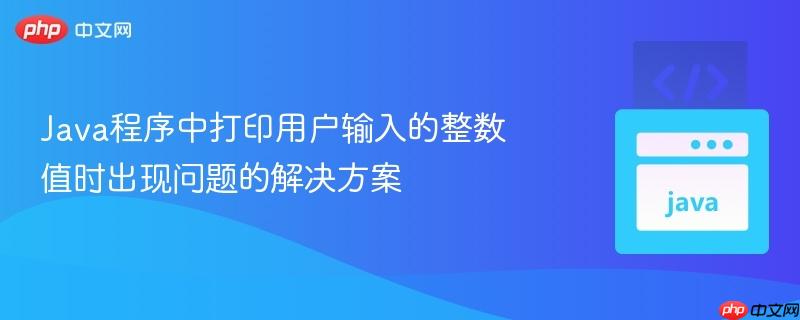 java程序中打印用户输入的整数值时出现问题的解决方案