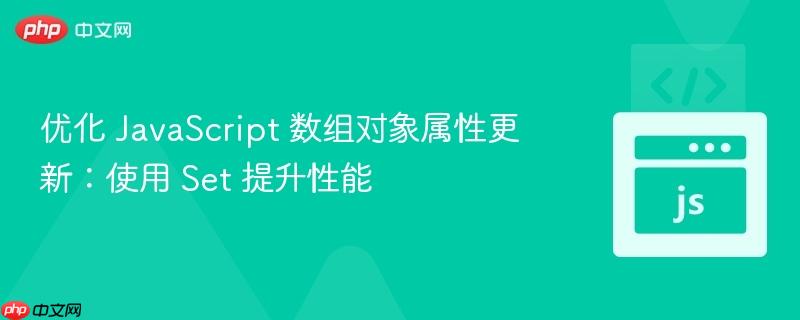 优化 JavaScript 数组对象属性更新:使用 Set 提升性能