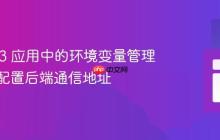 Vue.js 3 应用中的环境变量管理：灵活配置后端通信地址