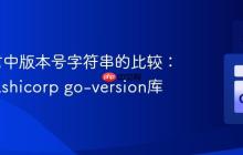 Go语言中版本号字符串的比较：使用Hashicorp go-version库