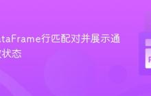 确定DataFrame行匹配对并展示通过/失败状态