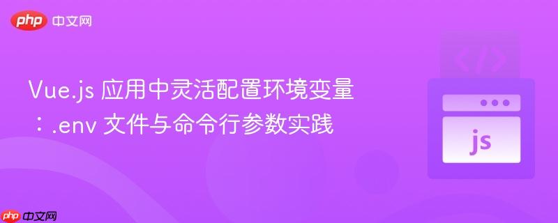 Vue.js 应用中灵活配置环境变量:.env 文件与命令行参数实践