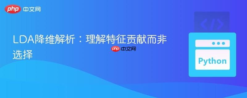 LDA降维解析：理解特征贡献而非选择
